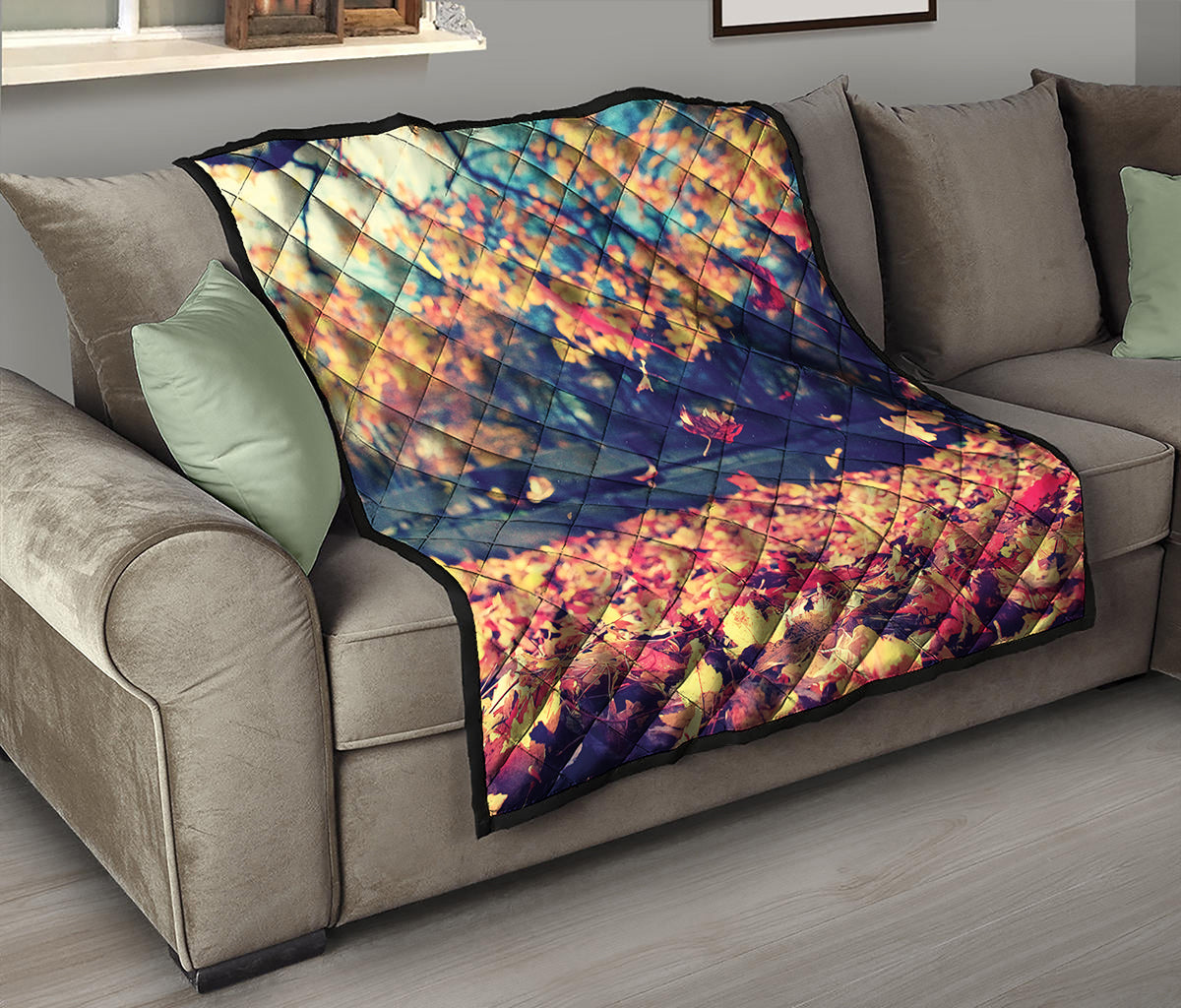 Autumn Leaves Print Quilt
