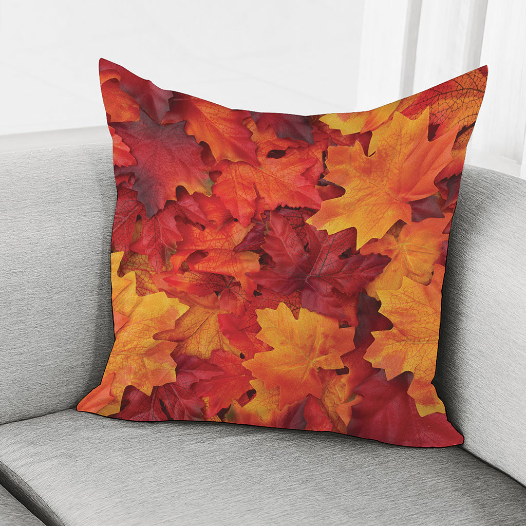 Autumn Maple Leaf Print Pillow Cover