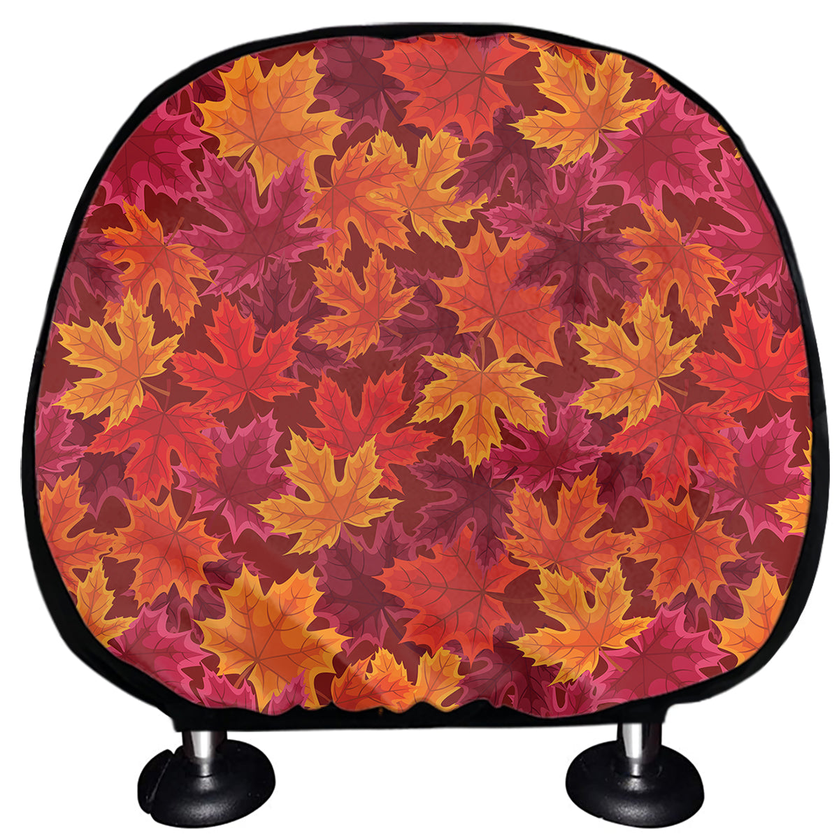 Autumn Maple Leaves Pattern Print Car Headrest Covers