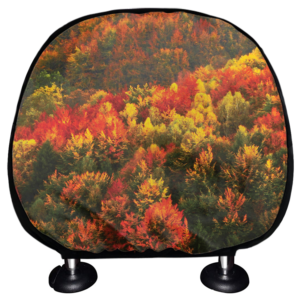Autumn Mountain Print Car Headrest Covers