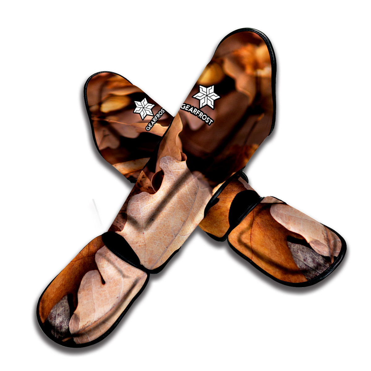 Autumn Oak leaf Print Muay Thai Shin Guard
