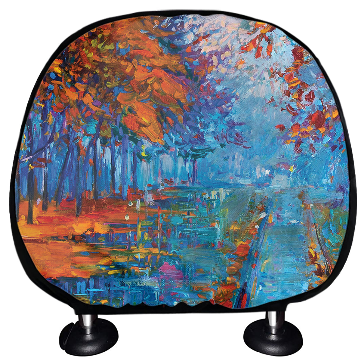 Autumn Painting Print Car Headrest Covers