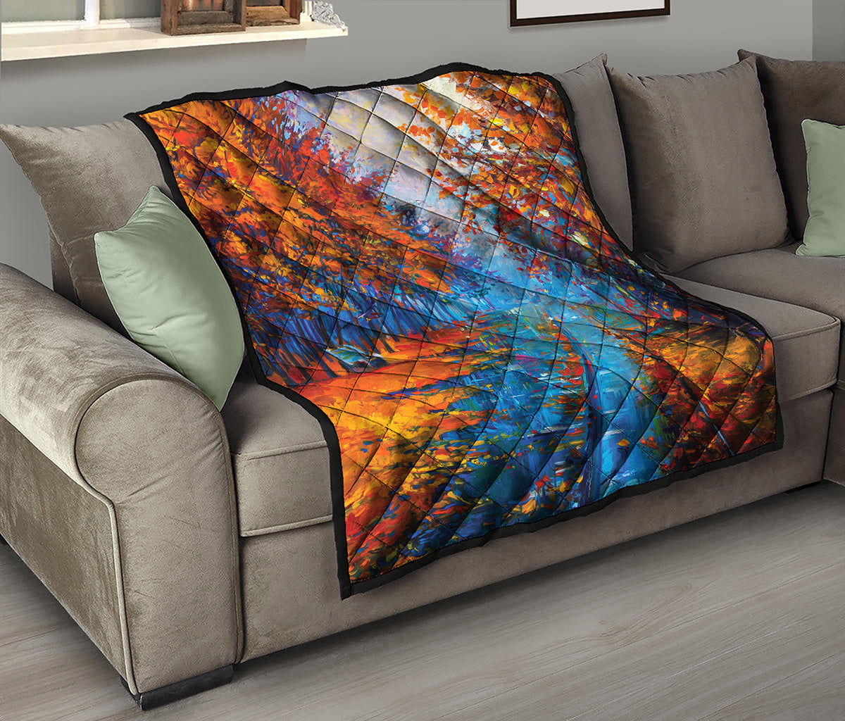 Autumn Painting Print Quilt