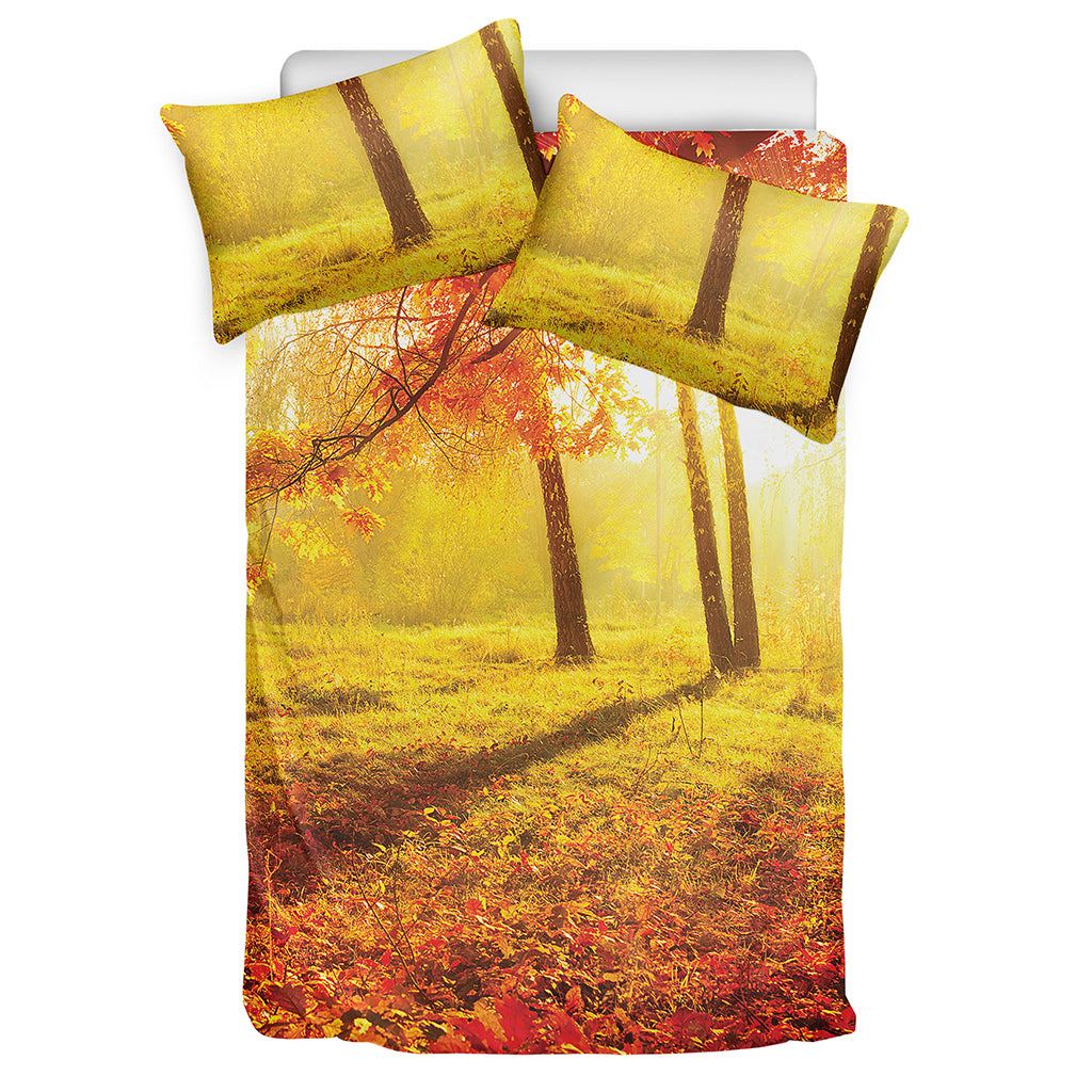 Autumn Trees Print Duvet Cover Bedding Set