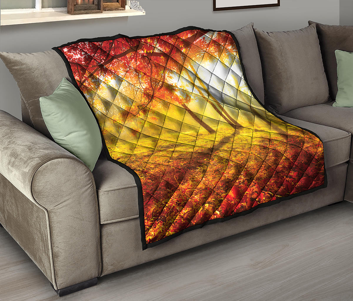 Autumn Trees Print Quilt