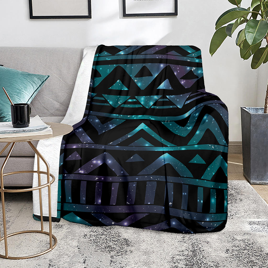 Aztec Tribal Galaxy Pattern Print Blanket