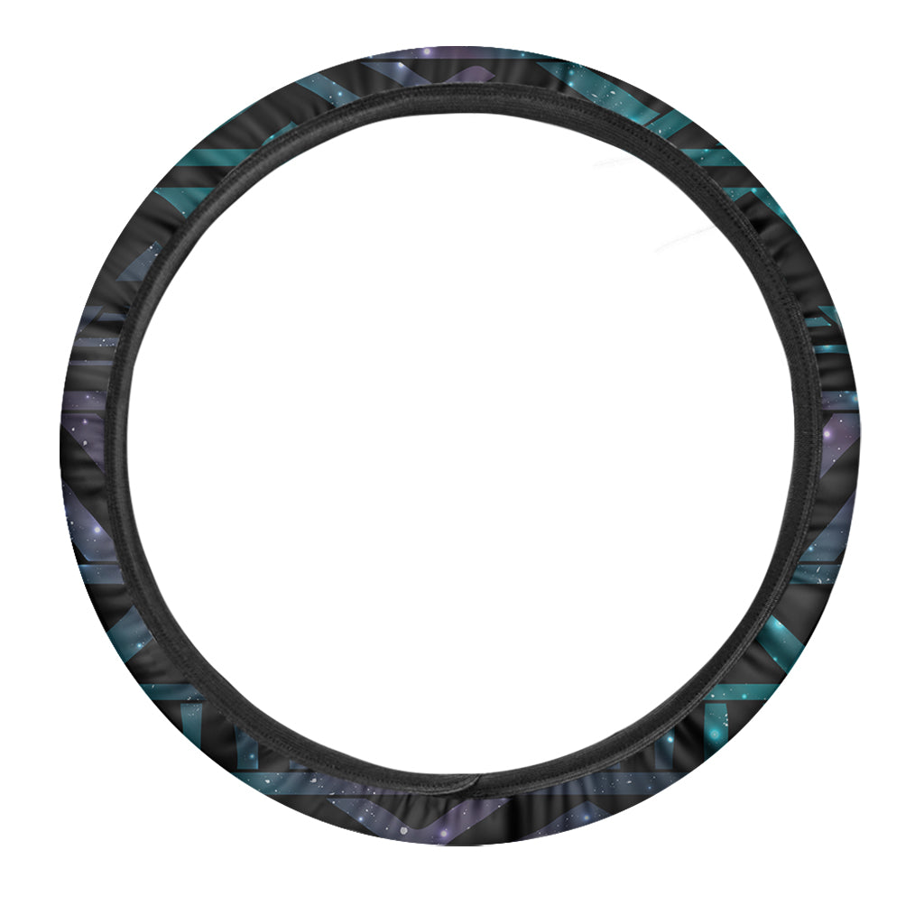 Aztec Tribal Galaxy Pattern Print Car Steering Wheel Cover