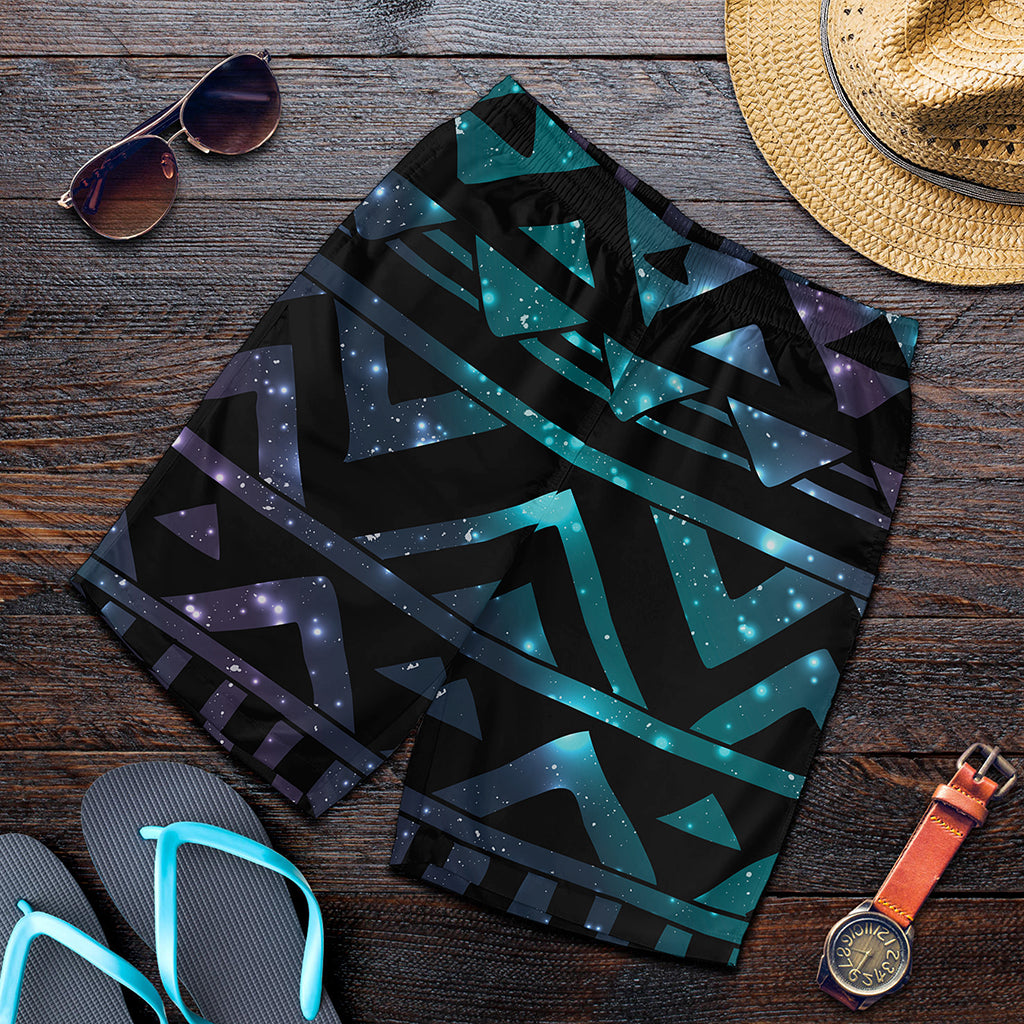 Aztec Tribal Galaxy Pattern Print Men's Shorts