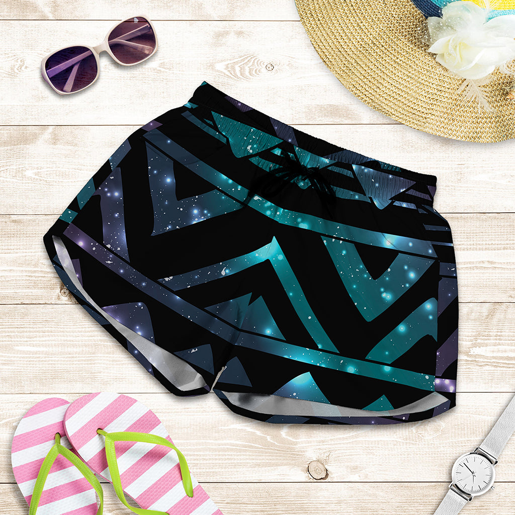 Aztec Tribal Galaxy Pattern Print Women's Shorts