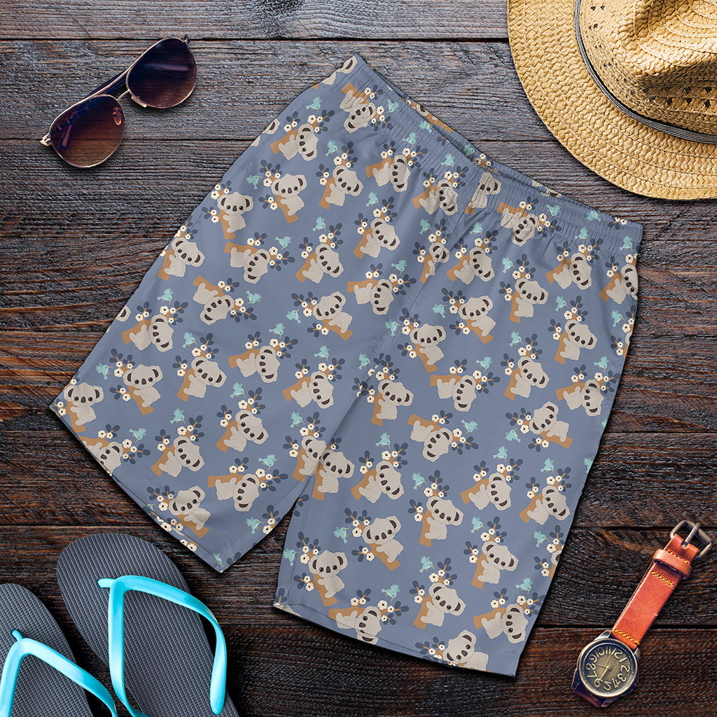 Baby Koala Pattern Print Men's Shorts