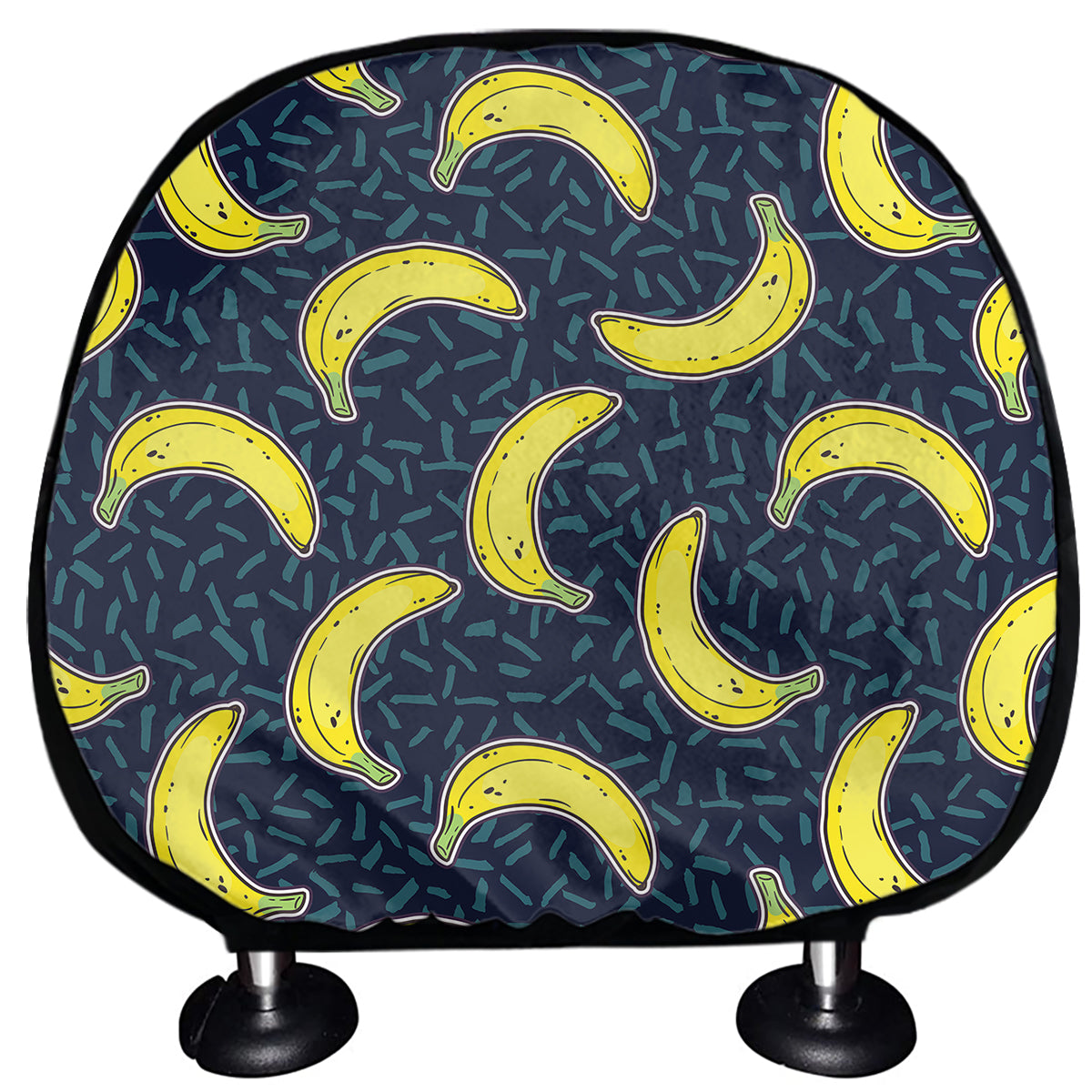 Banana Fruit Pattern Print Car Headrest Covers