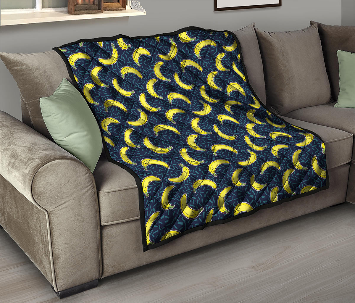 Banana Fruit Pattern Print Quilt