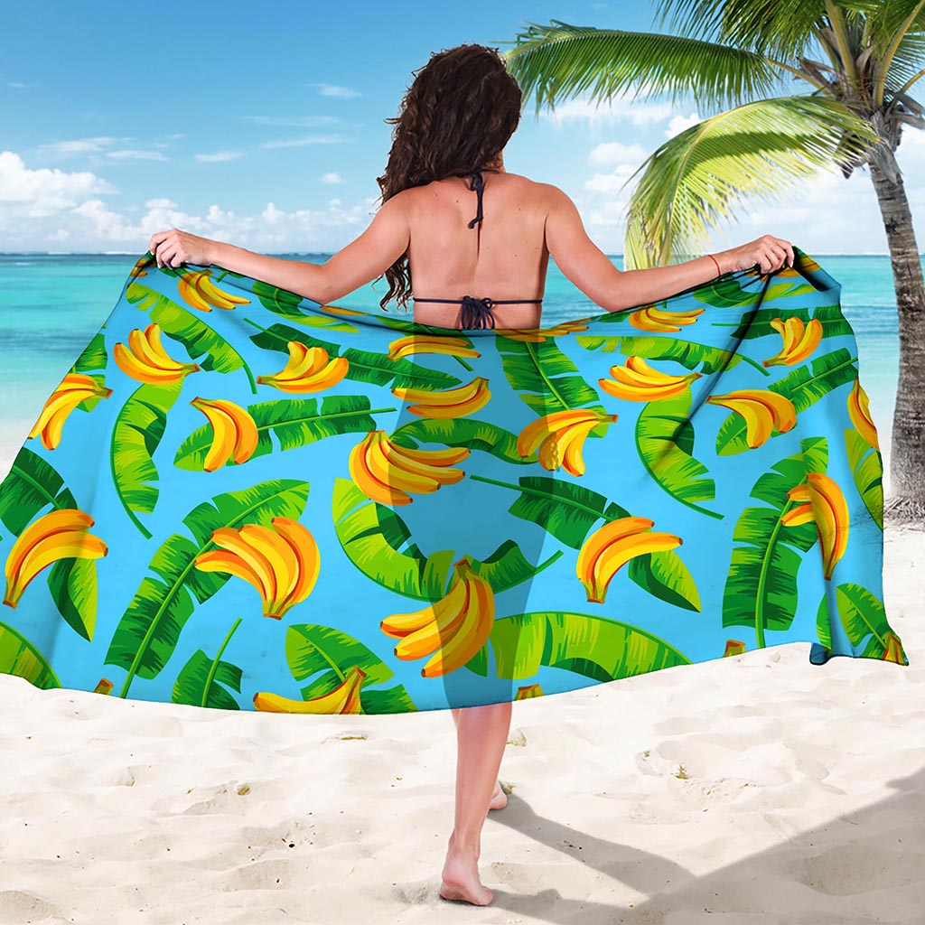 Banana Leaf Pattern Print Beach Sarong Wrap