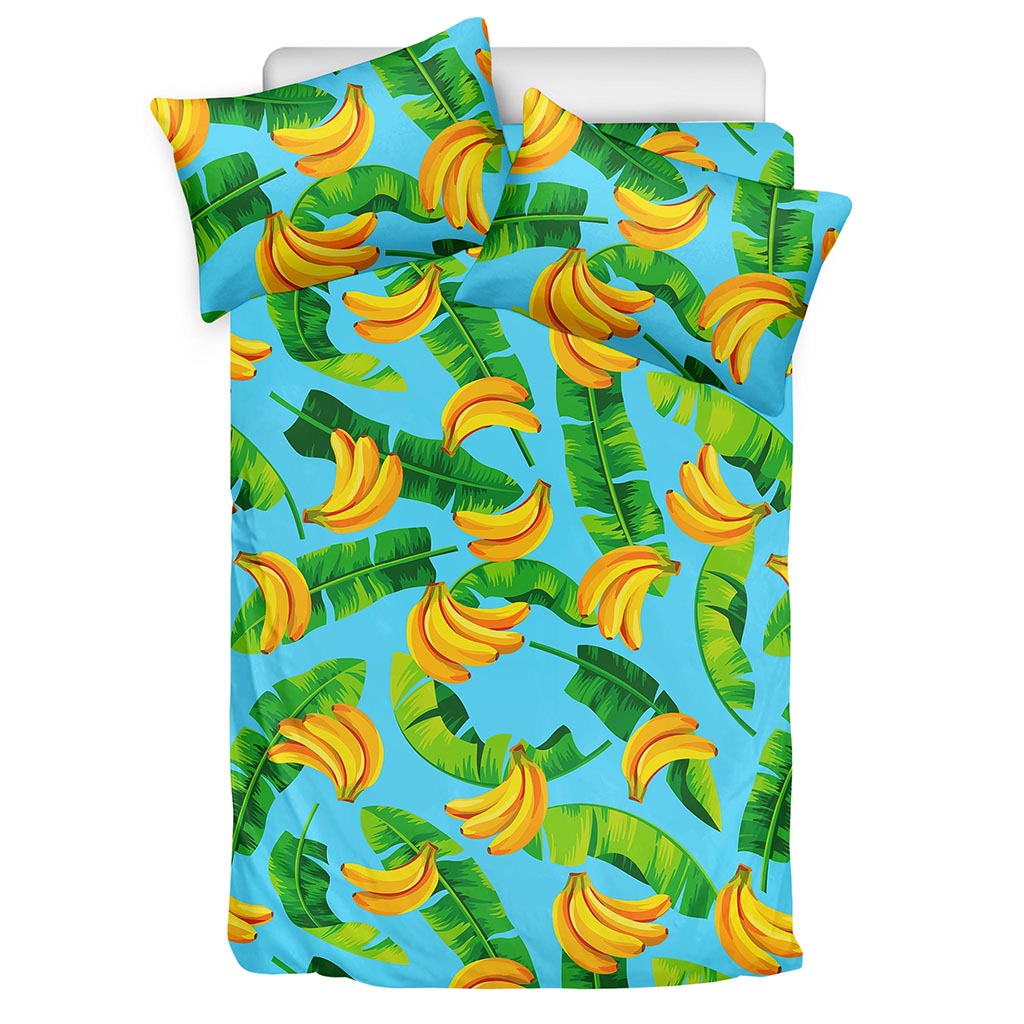 Banana Leaf Pattern Print Duvet Cover Bedding Set