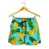 Banana Leaf Pattern Print Women's Shorts