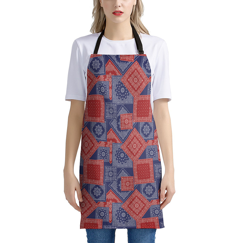 Bandanna Patchwork Pattern Print Apron