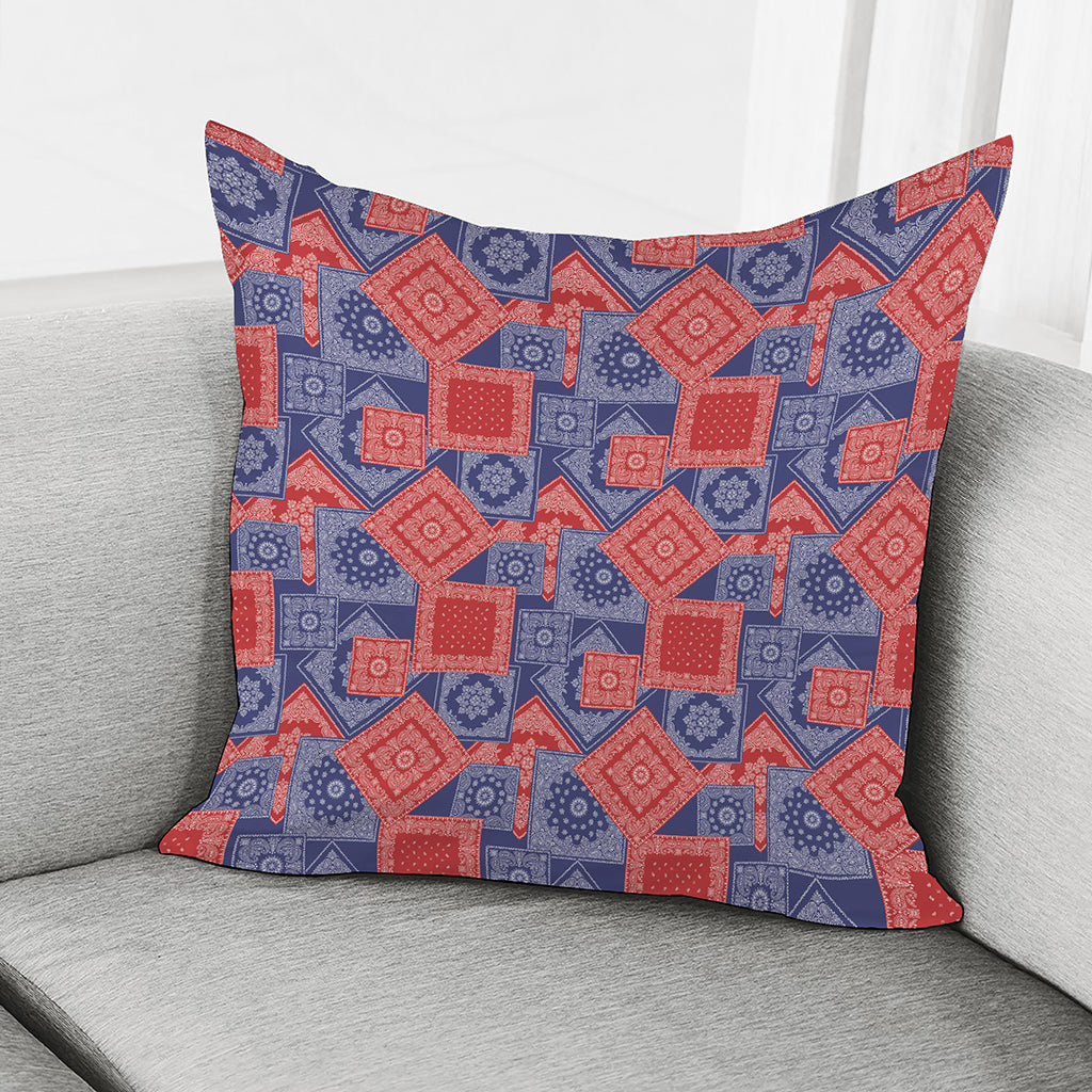 Bandanna Patchwork Pattern Print Pillow Cover