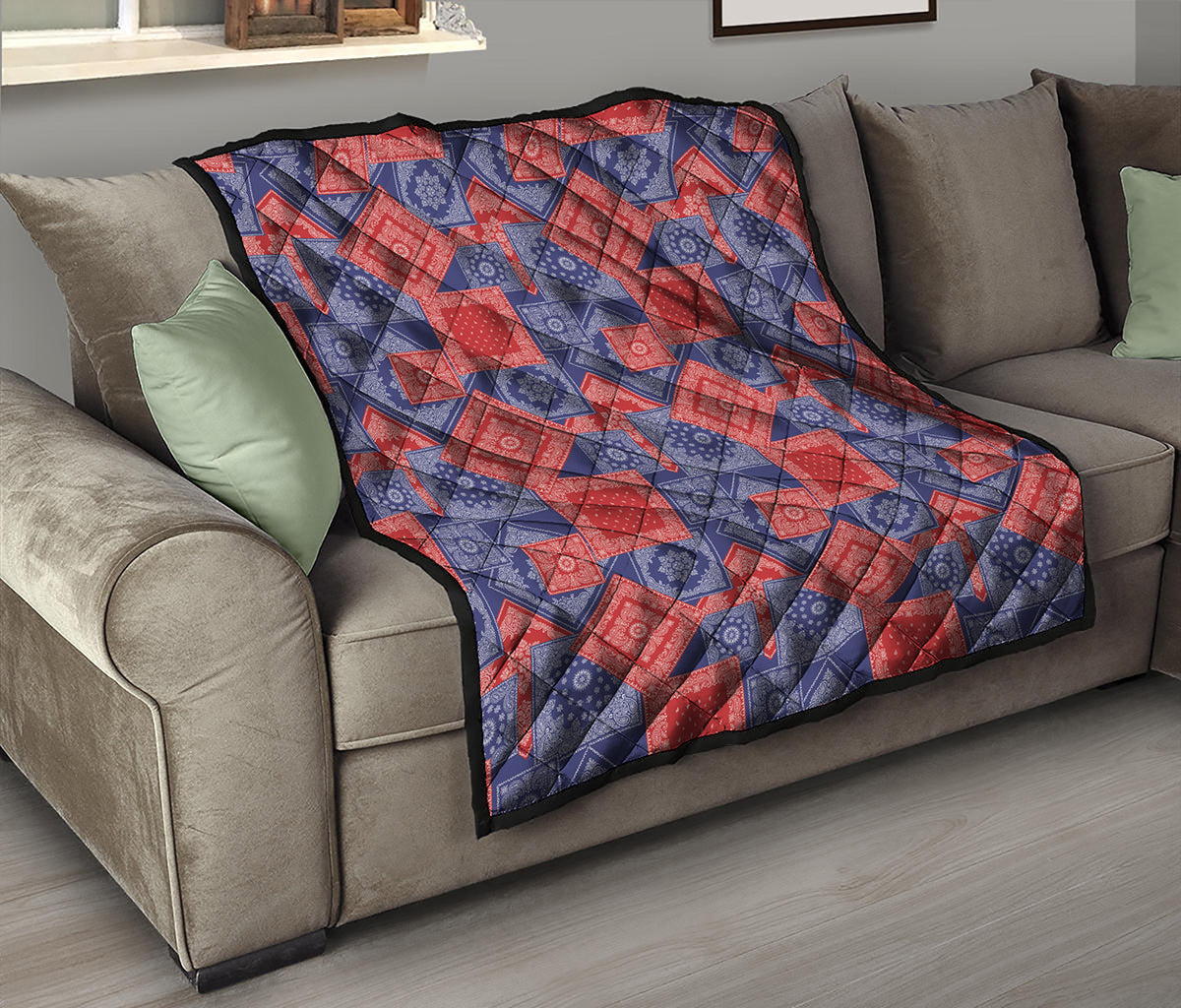 Bandanna Patchwork Pattern Print Quilt