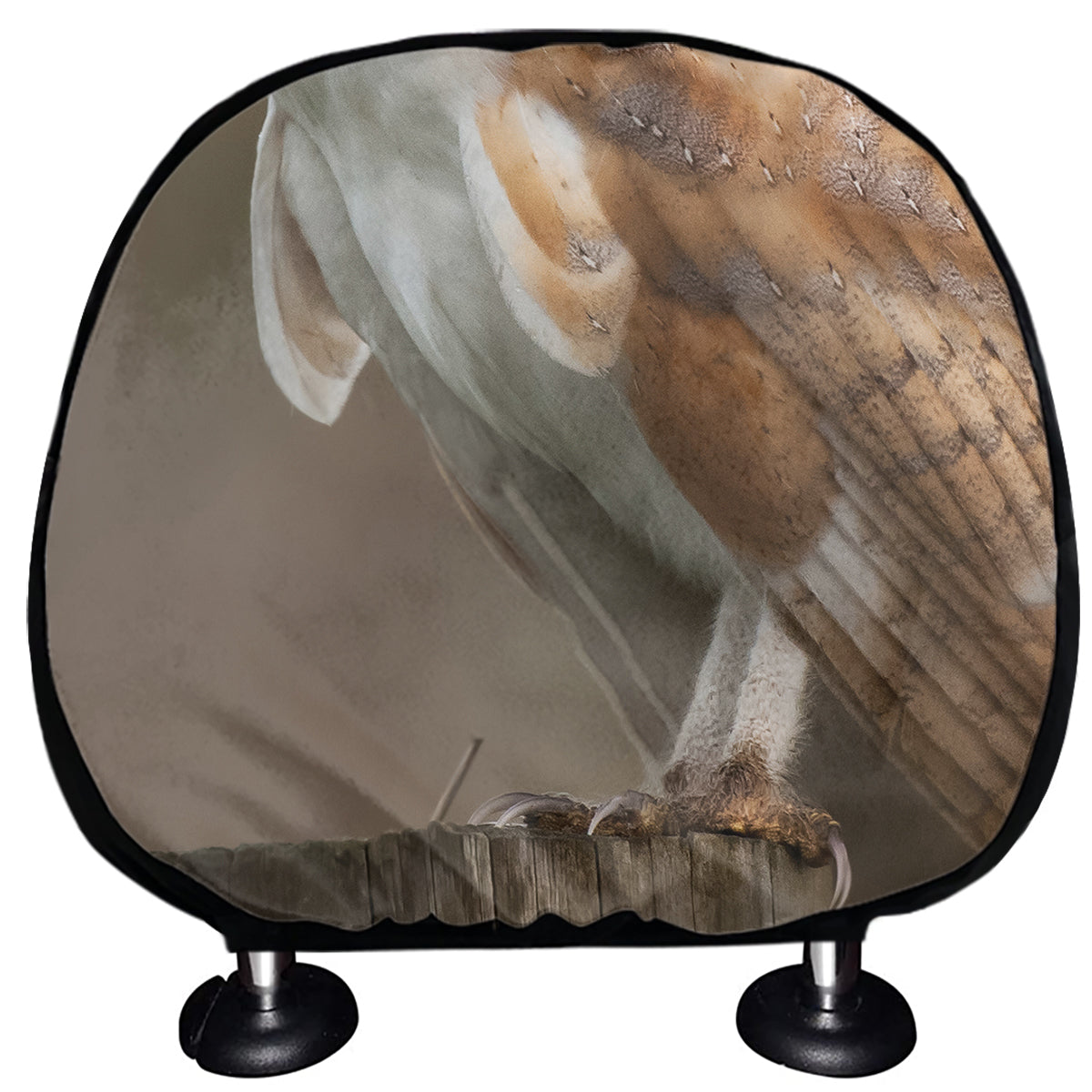 Barn Owl Print Car Headrest Covers