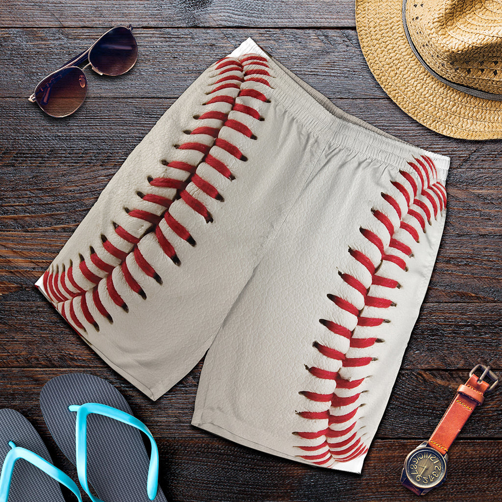 Baseball Stitching Print Men's Shorts
