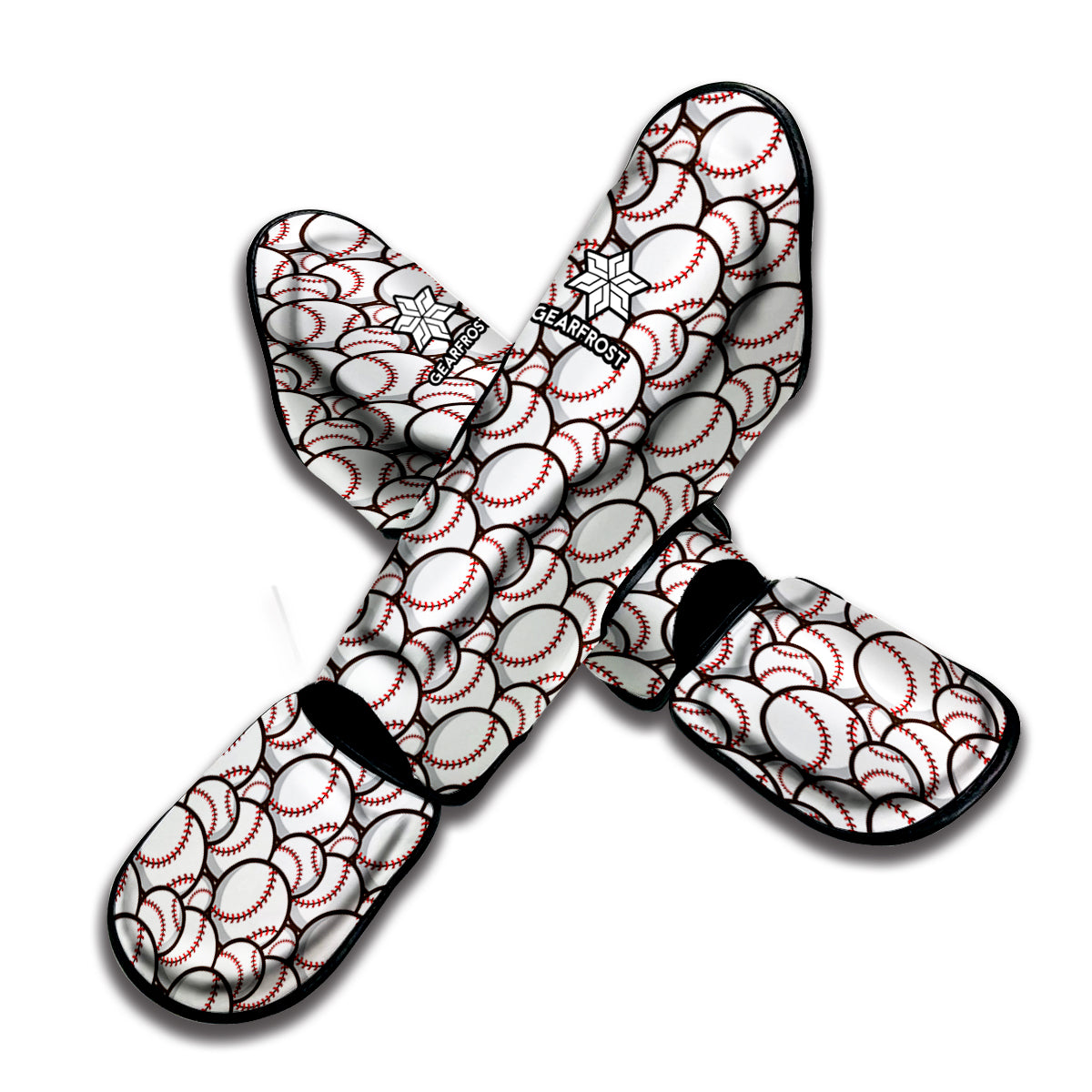 Baseballs Pattern Print Muay Thai Shin Guard