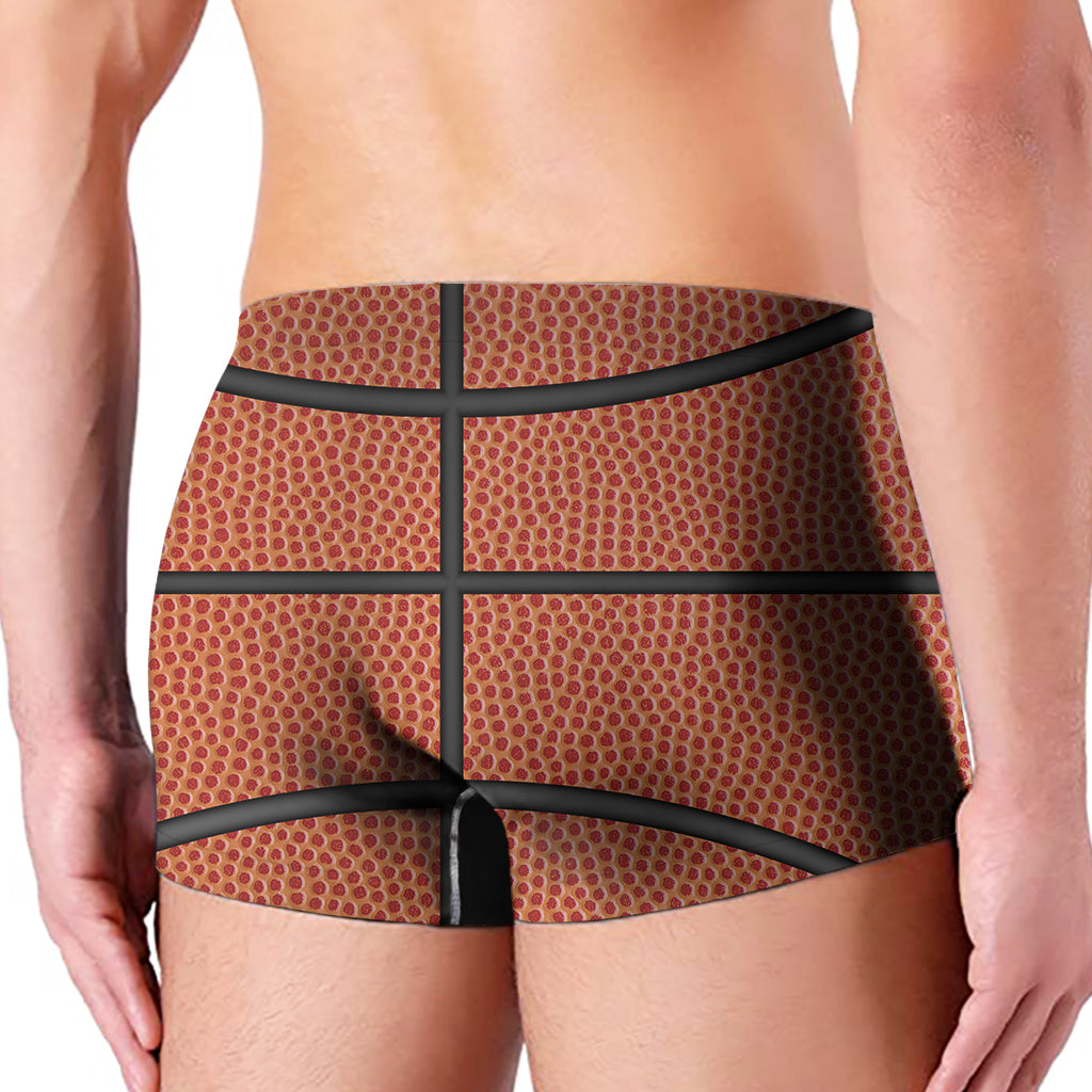 Basketball Ball Texture Print Men's Boxer Briefs