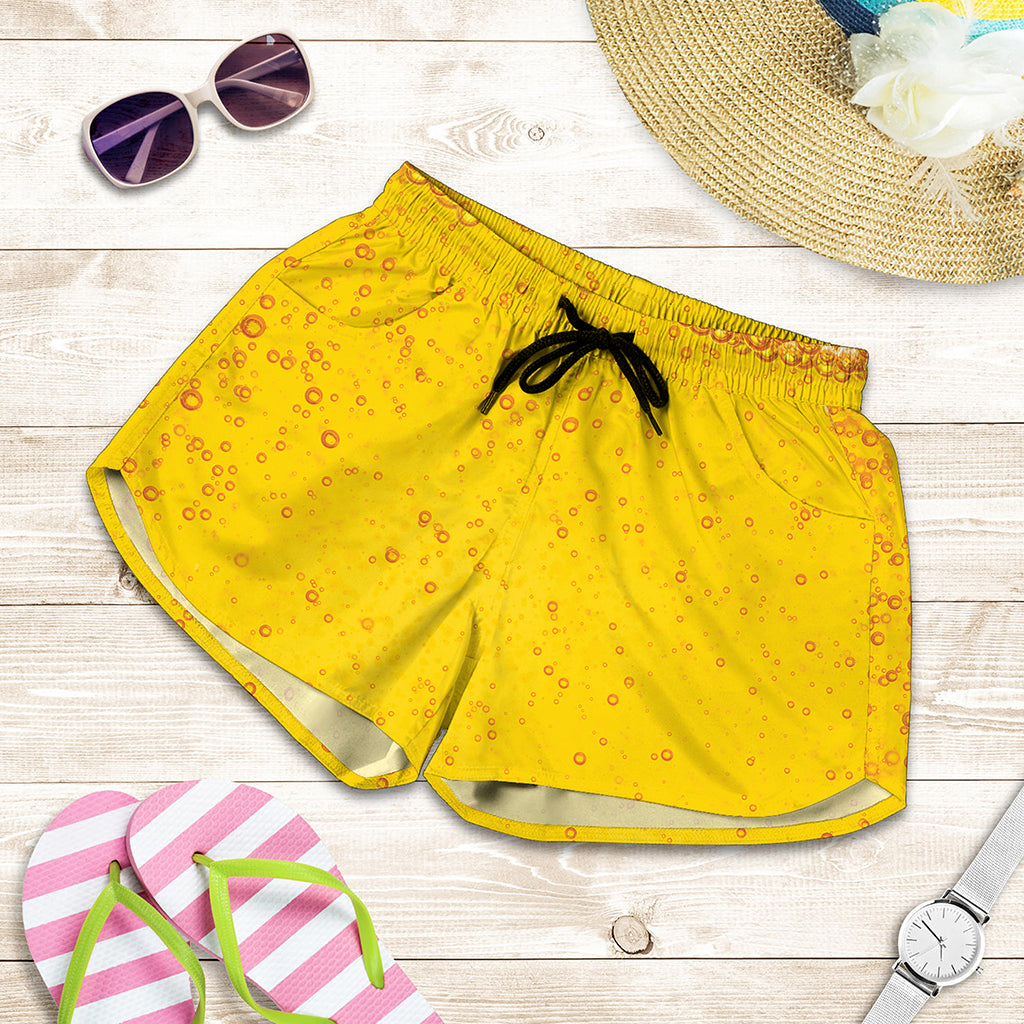 Beer With Foam Print Women's Shorts