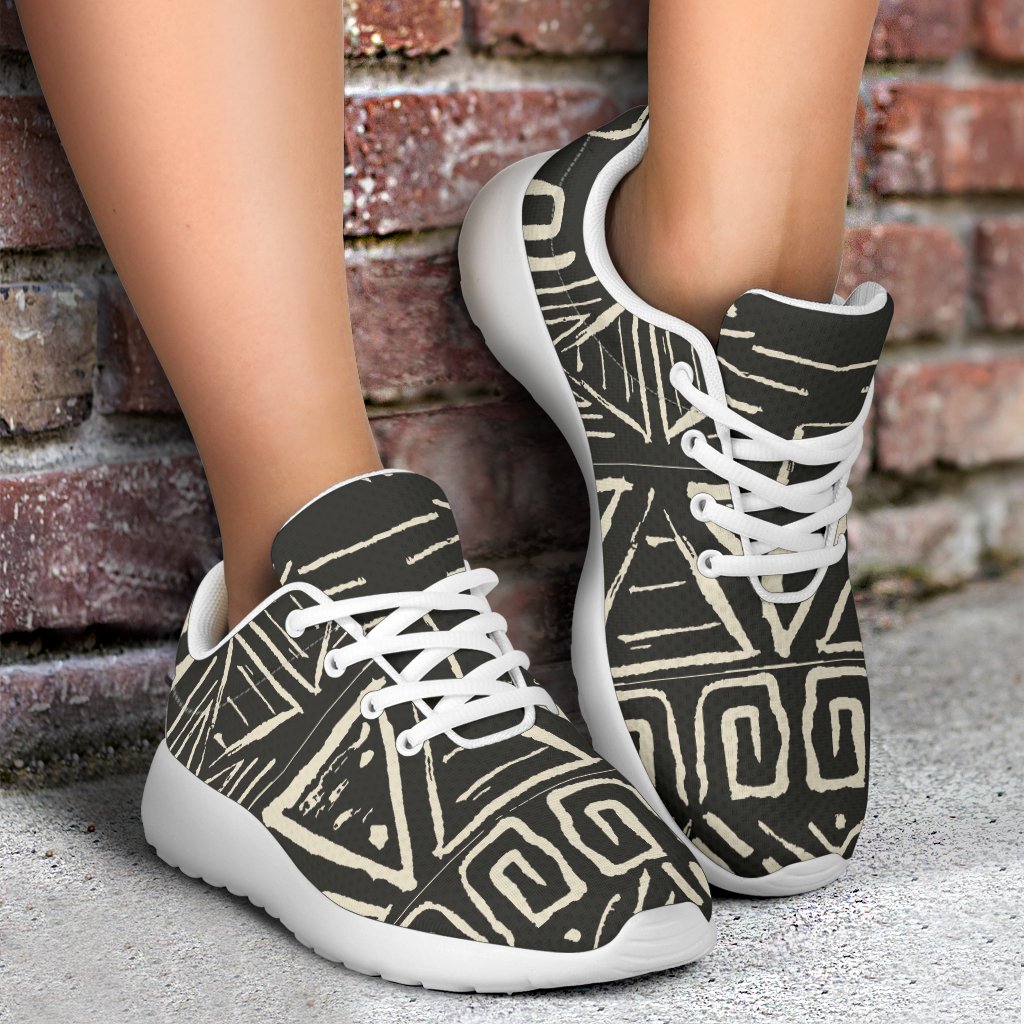Beige Aztec Pattern Print Sport Shoes GearFrost
