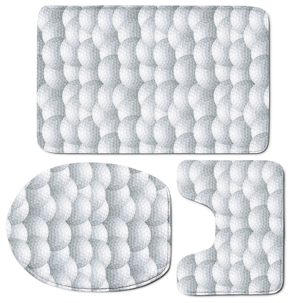 Big Golf Ball Pattern Print 3 Piece Bath Mat Set