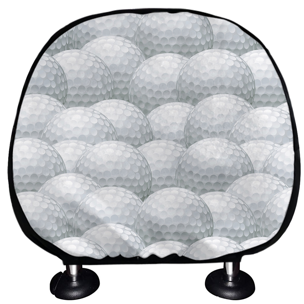 Big Golf Ball Pattern Print Car Headrest Covers