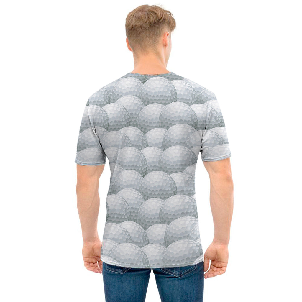 Big Golf Ball Pattern Print Men's T-Shirt