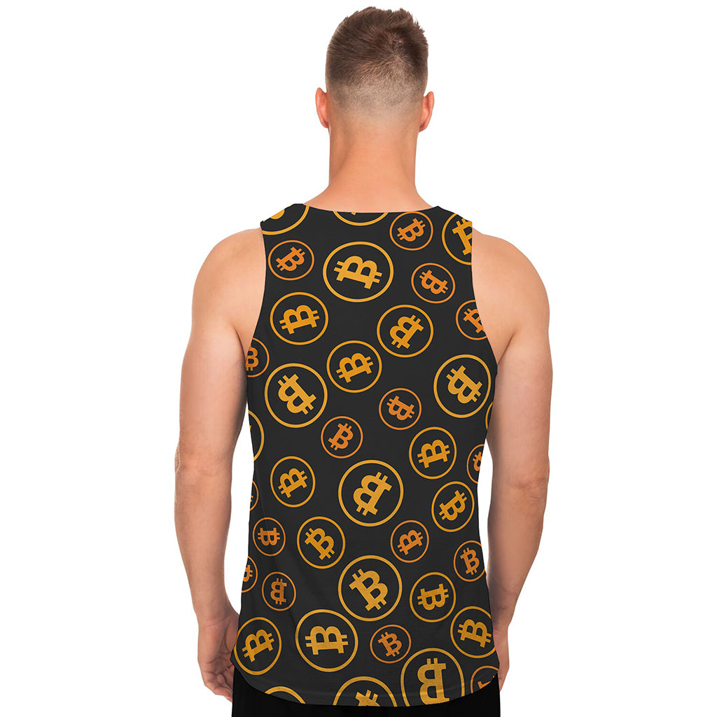 Bitcoin Cryptocurrency Pattern Print Men's Tank Top