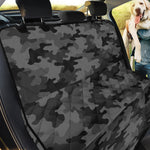 Black And Grey Camouflage Print Pet Car Back Seat Cover
