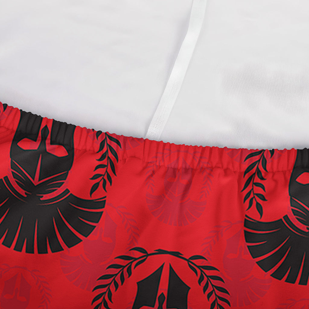 Black And Red Spartan Pattern Print Sofa Cover