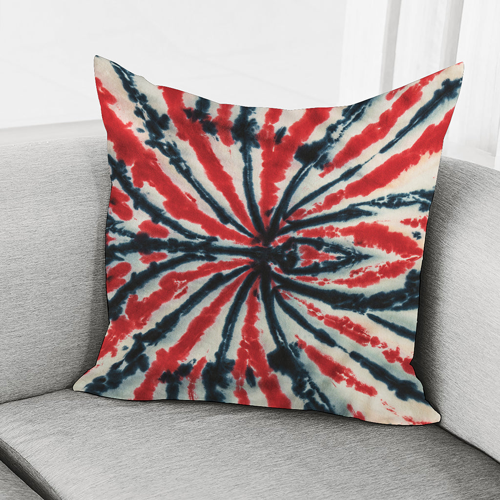 Black And Red Spider Tie Dye Print Pillow Cover