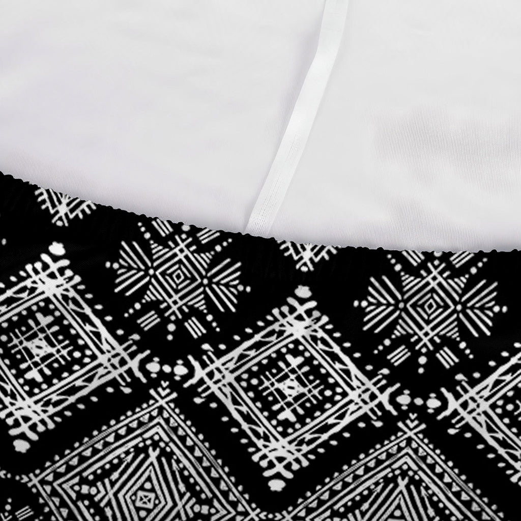 Black And White Boho Tribal Print Sofa Cover