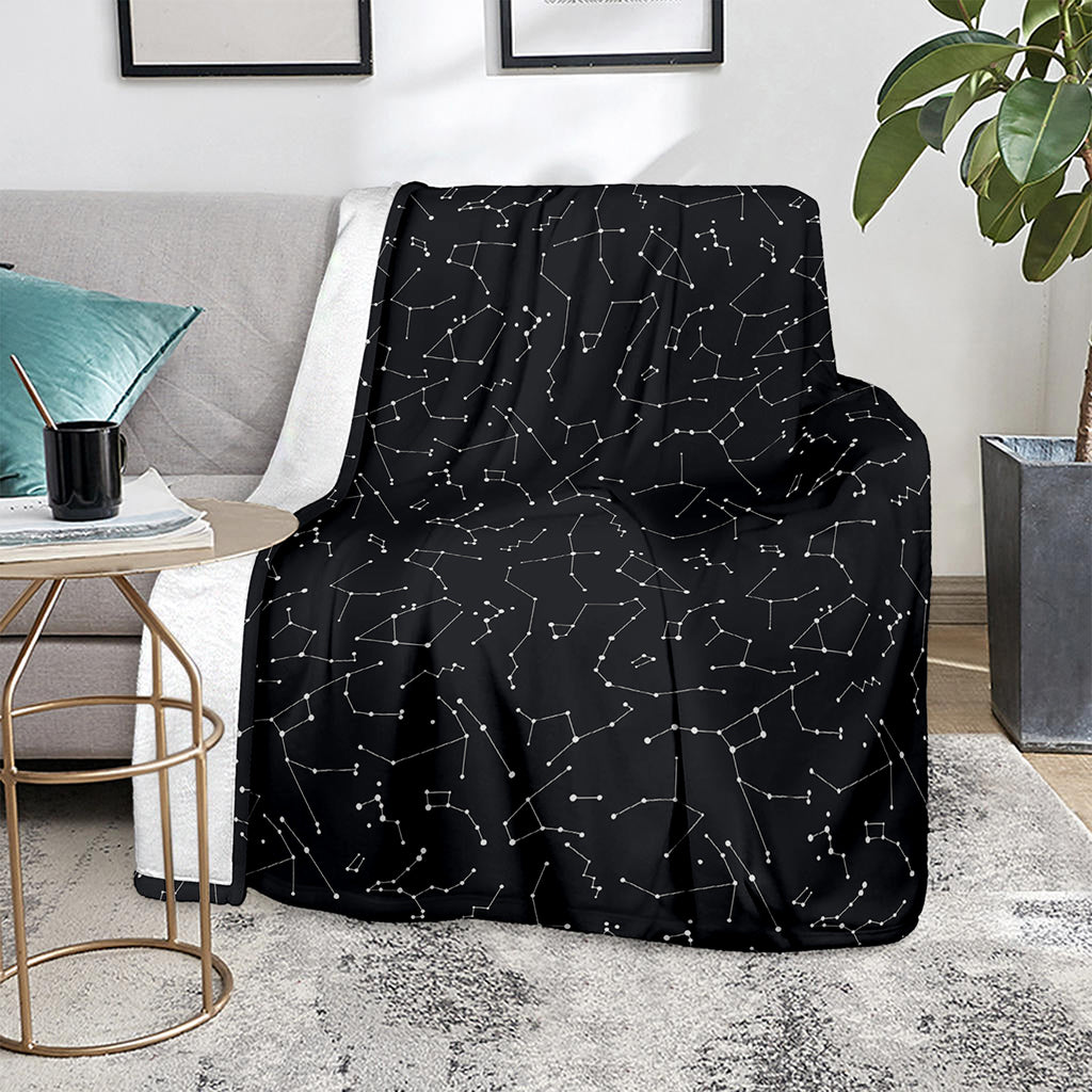 Black And White Constellation Print Blanket