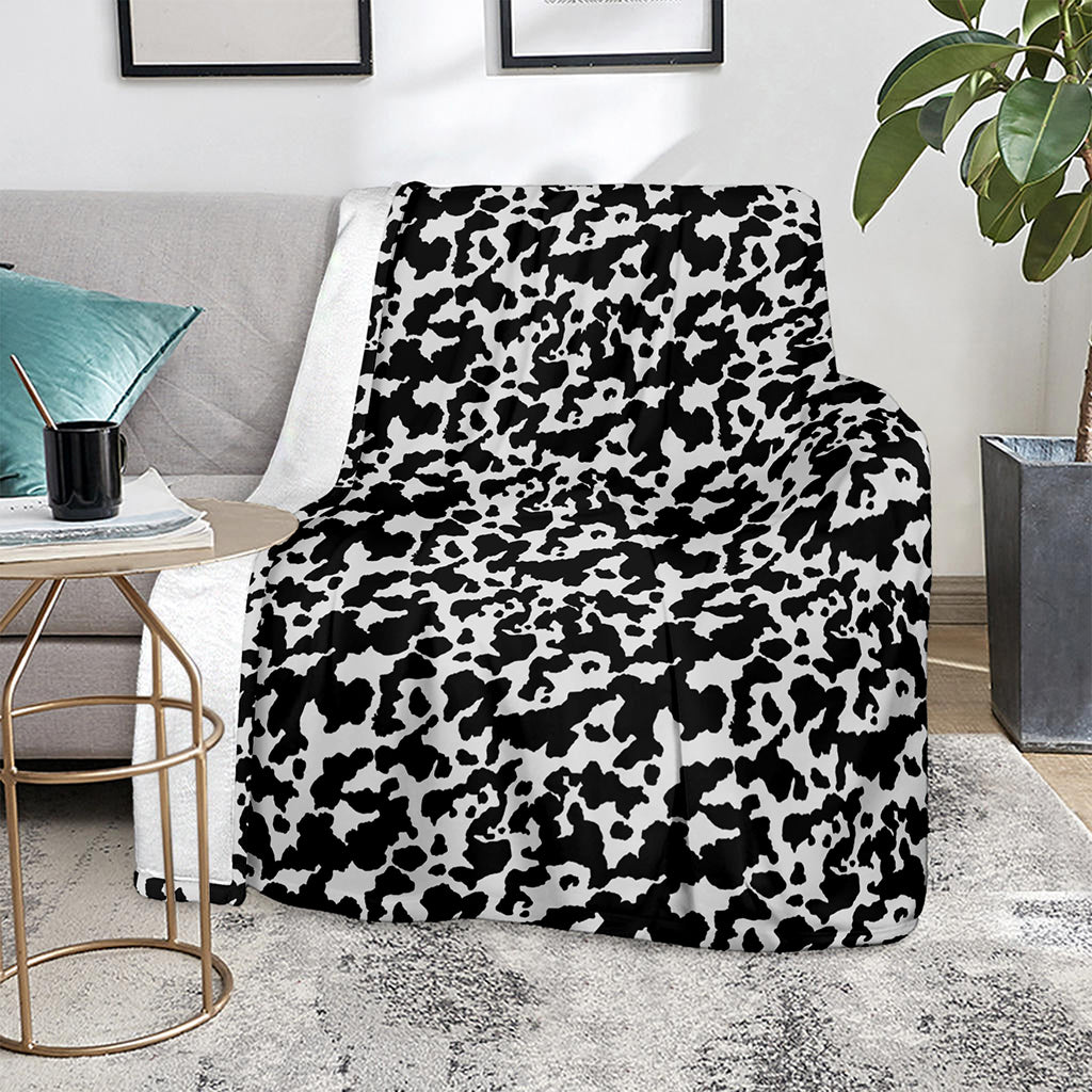 Black And White Cow Pattern Print Blanket