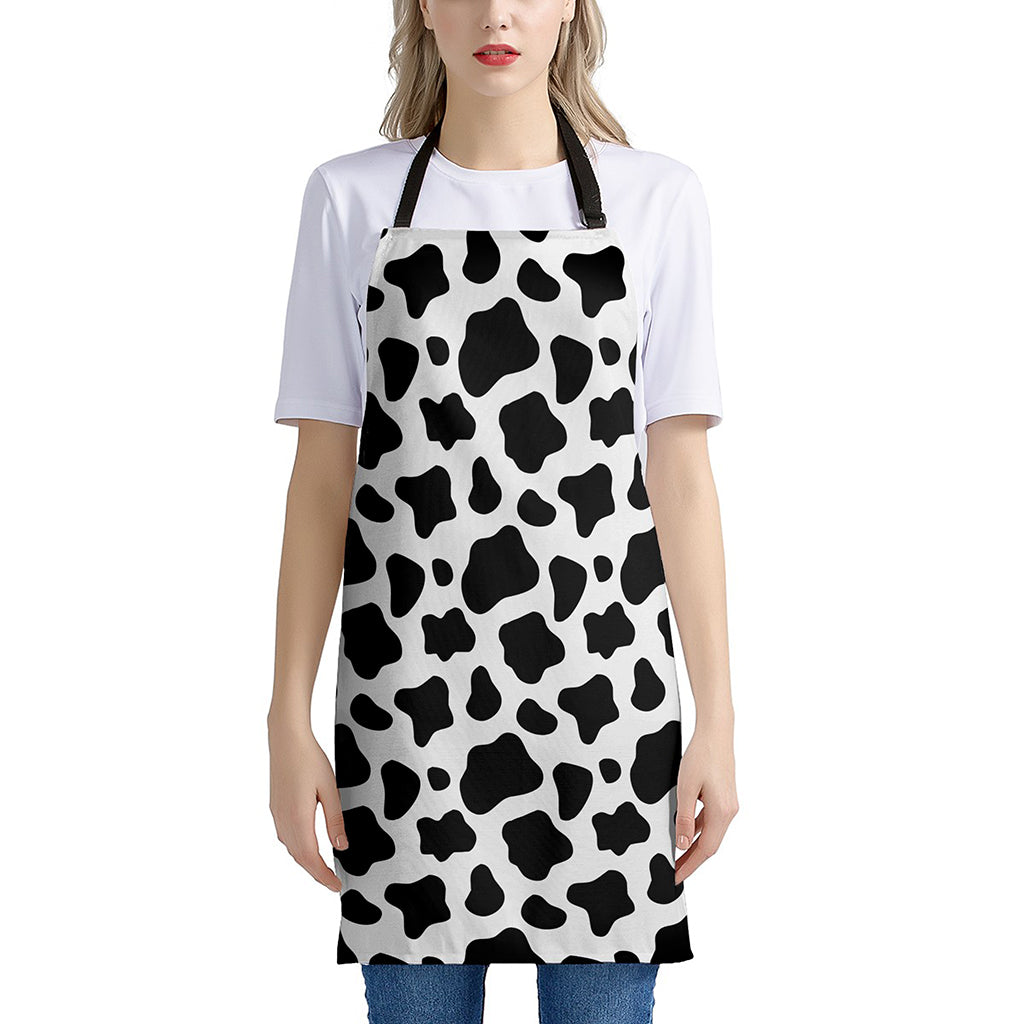 Black And White Cow Print Apron