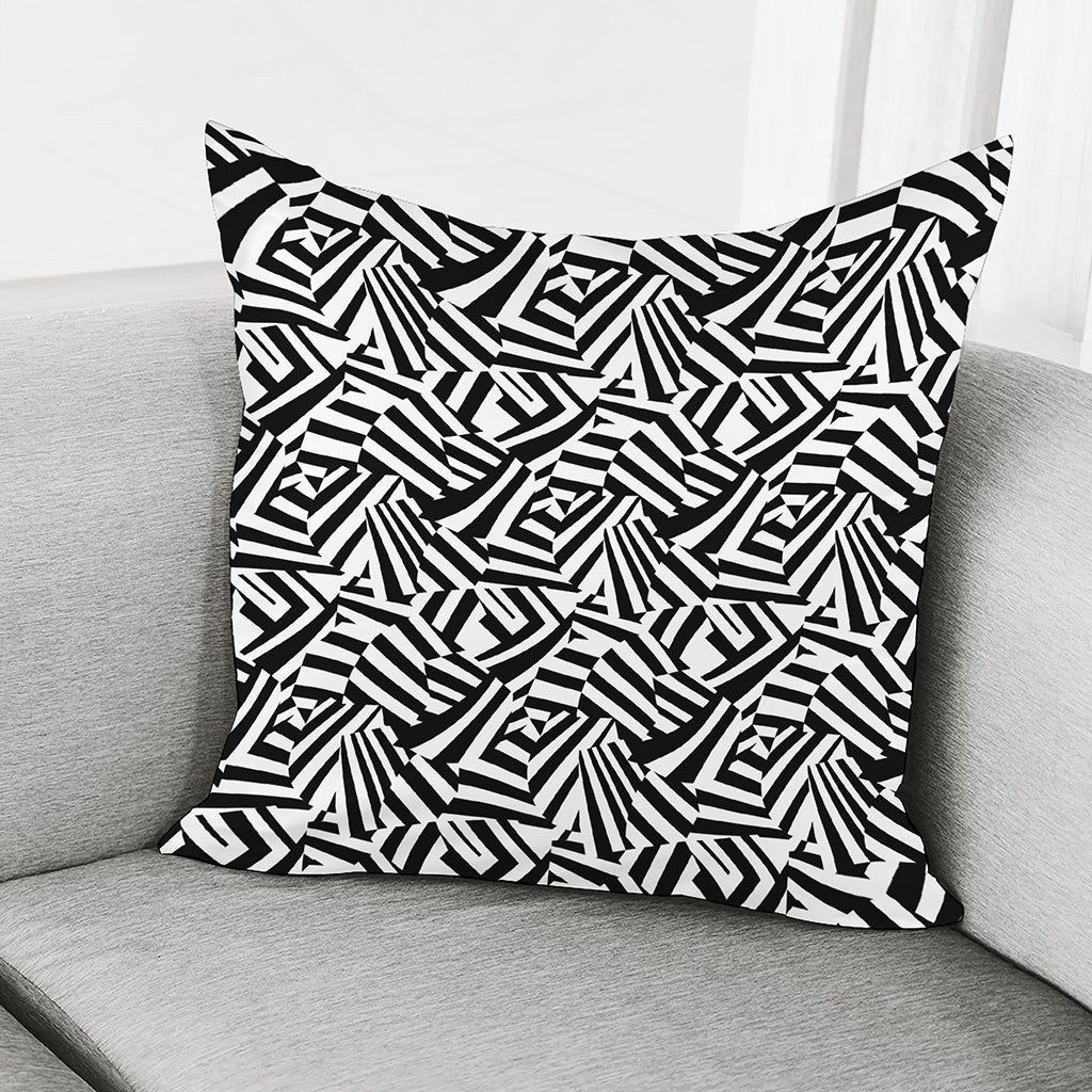 Black And White Dazzle Pattern Print Pillow Cover