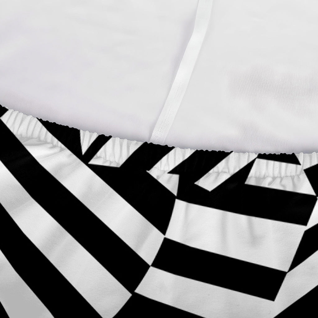 Black And White Dazzle Pattern Print Sofa Cover