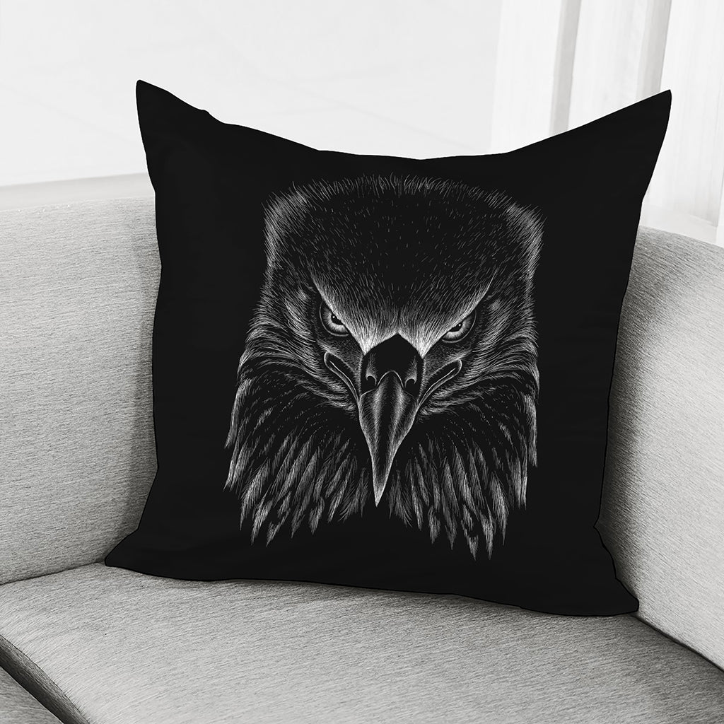 Black And White Eagle Print Pillow Cover