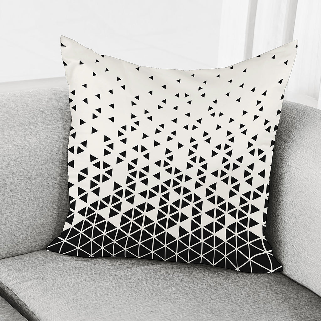 Black And White Geometric Pattern Print Pillow Cover