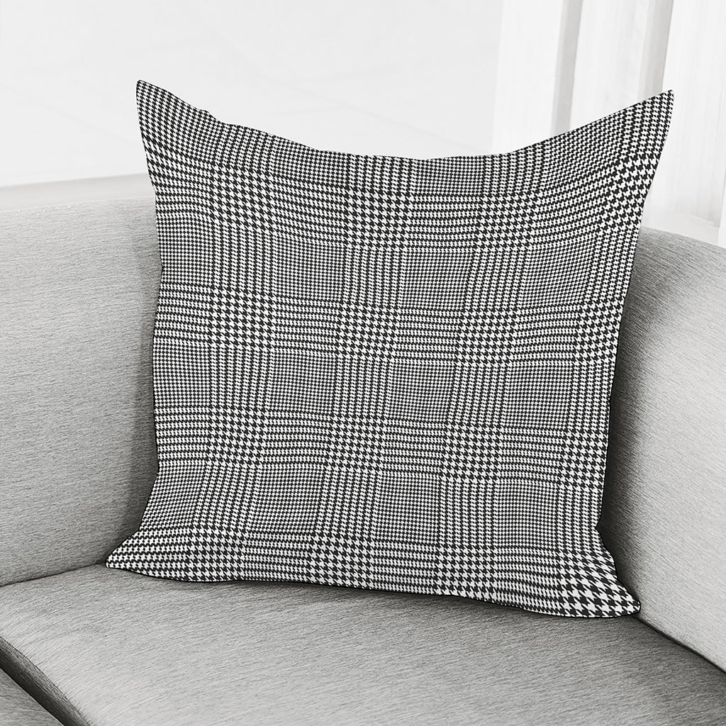 Black And White Glen Plaid Print Pillow Cover