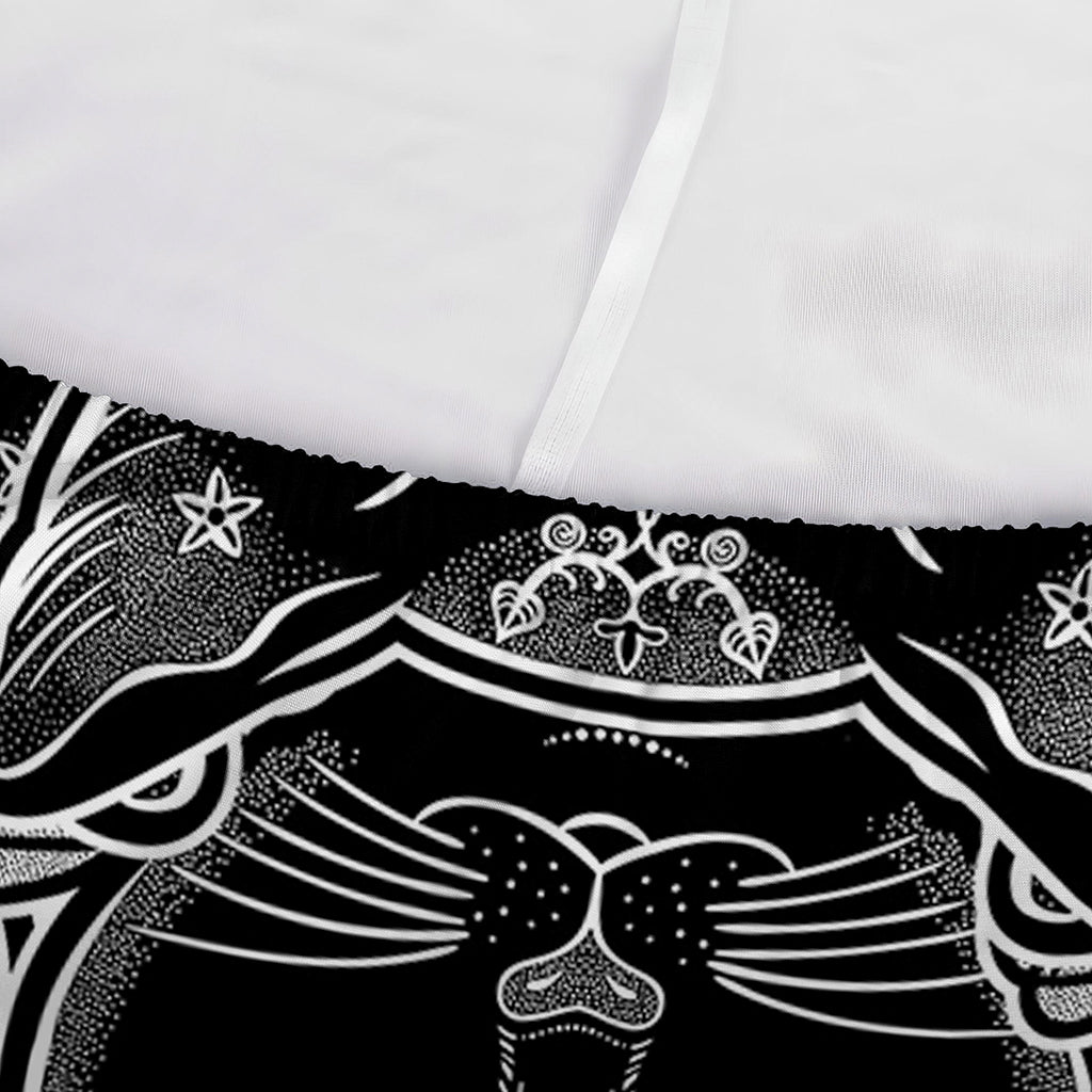 Black And White Gothic Wiccan Cat Print Sofa Cover