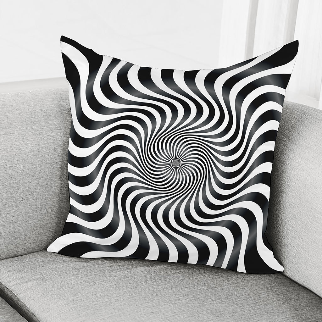 Black And White Illusory Motion Print Pillow Cover