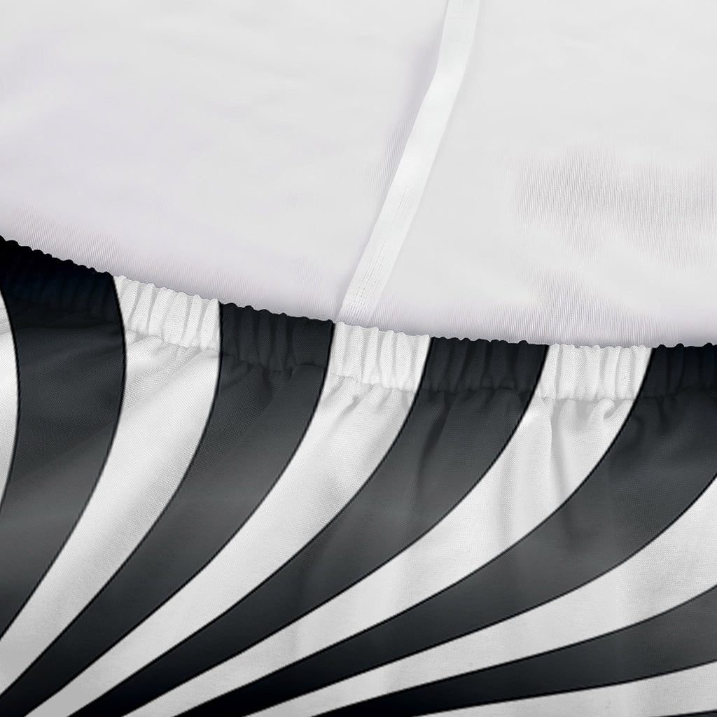 Black And White Illusory Motion Print Sofa Cover