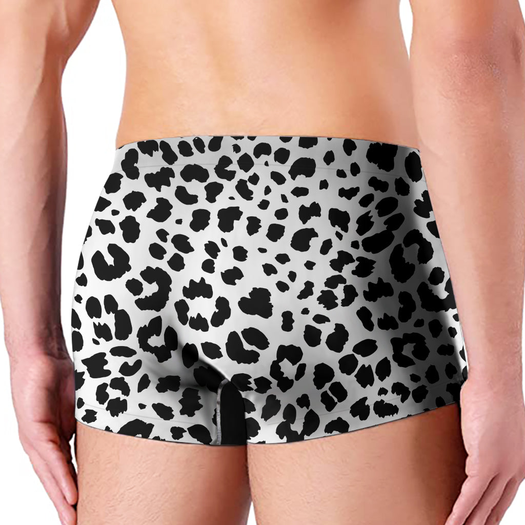 Black And White Jaguar Pattern Print Men's Boxer Briefs