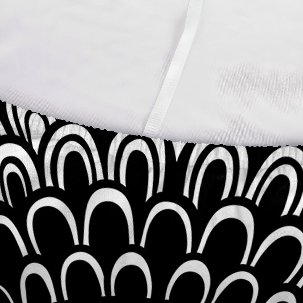 Black And White Mandala Print Sofa Cover