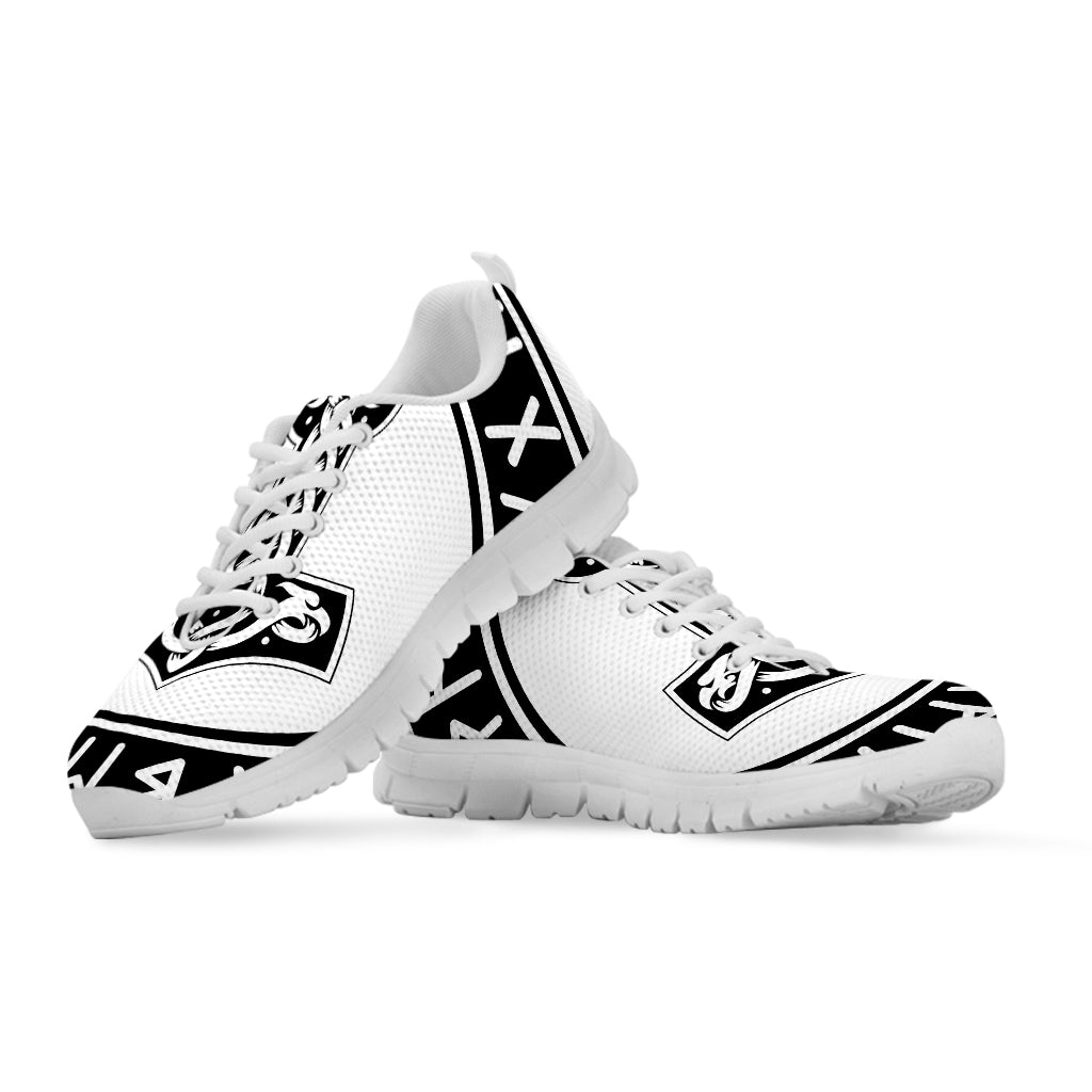 Black And White Mjolnir Print White Sneakers